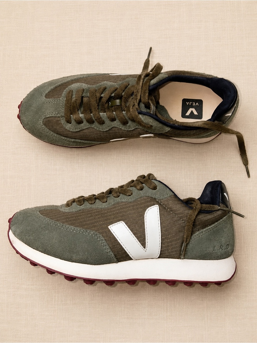 Veja Rio Branco Sneakers- Olive Green - Picture 2 of 5